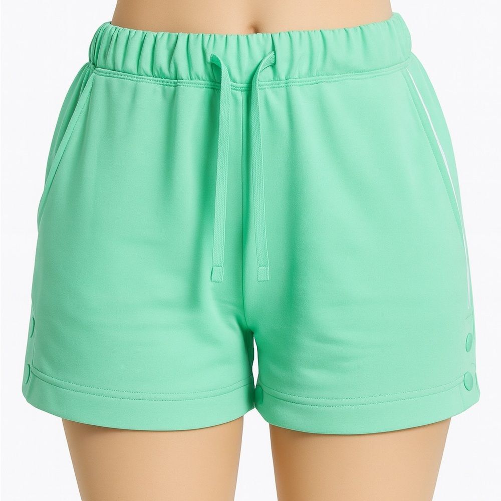 Gym Shorts Cantaloupe Green 3” Side Snap High Waist Medium Gymshark Activewear